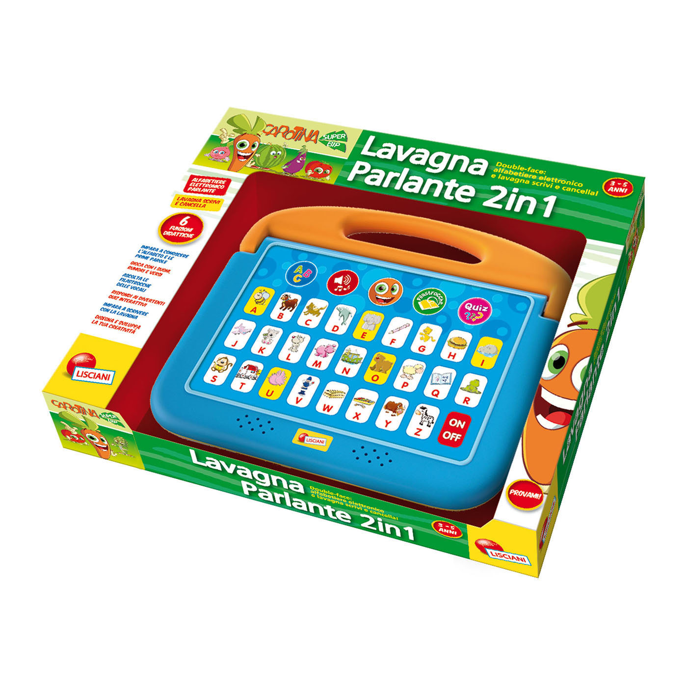 Paniate - EduSystem Carotina Lavagna Parlante 2 in 1 Lisciani Giochi in ...