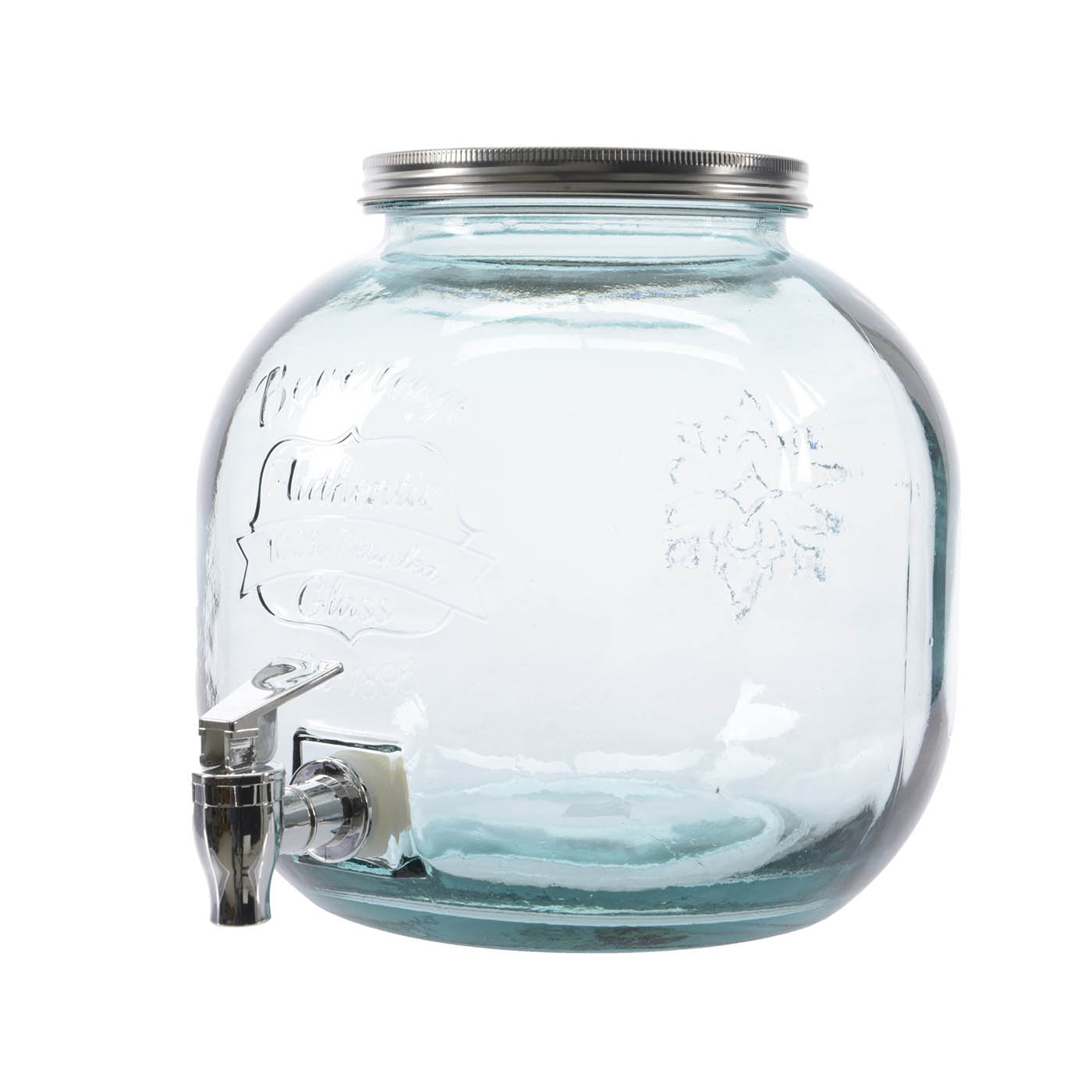 Dispenser Collutorio In Vetro Con Portabicchiere E Pompa – Set Da 2, Stile Boho Rustico