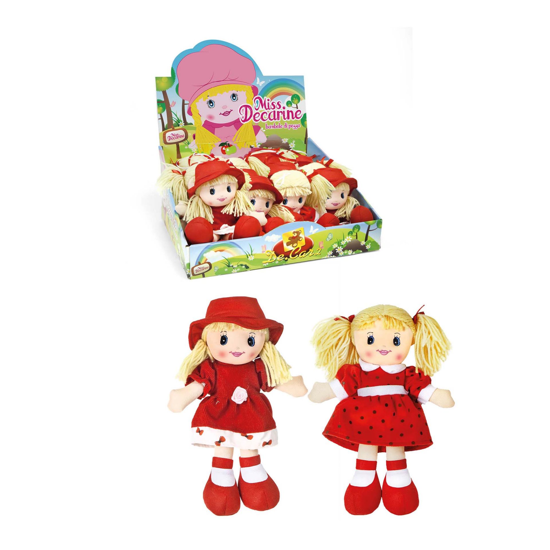 Paniate - Bambola Pezza 30cm con Vestitino Rosso DeCar in offerta da ...