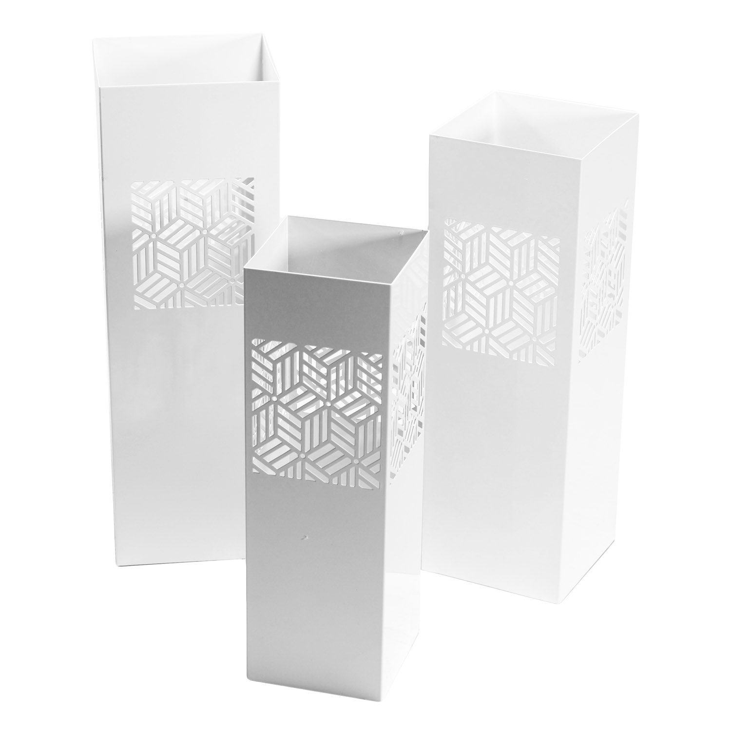 Portariviste Metallici Vacchetti - Set Da 2, Bianco, Misure 35x12x24 Cm, Reggilibri O Portacorrispondenza