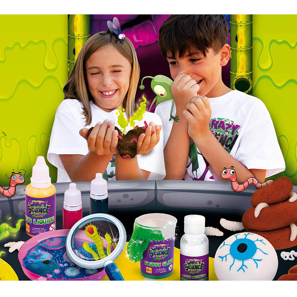Liscianigiochi Crazy Science: Laboratorio Della Scienza Del Brivido - Kit Esperimenti Mostruosi Per Bambini