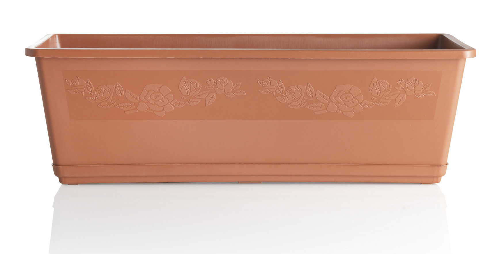 Fioriera Da Balcone Con Sottovaso – 60 Cm – Antracite – Resistente E Leggera