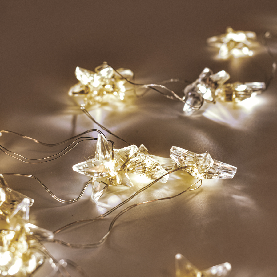 Catena luminosa a LED stelle timer micro LED all'interno