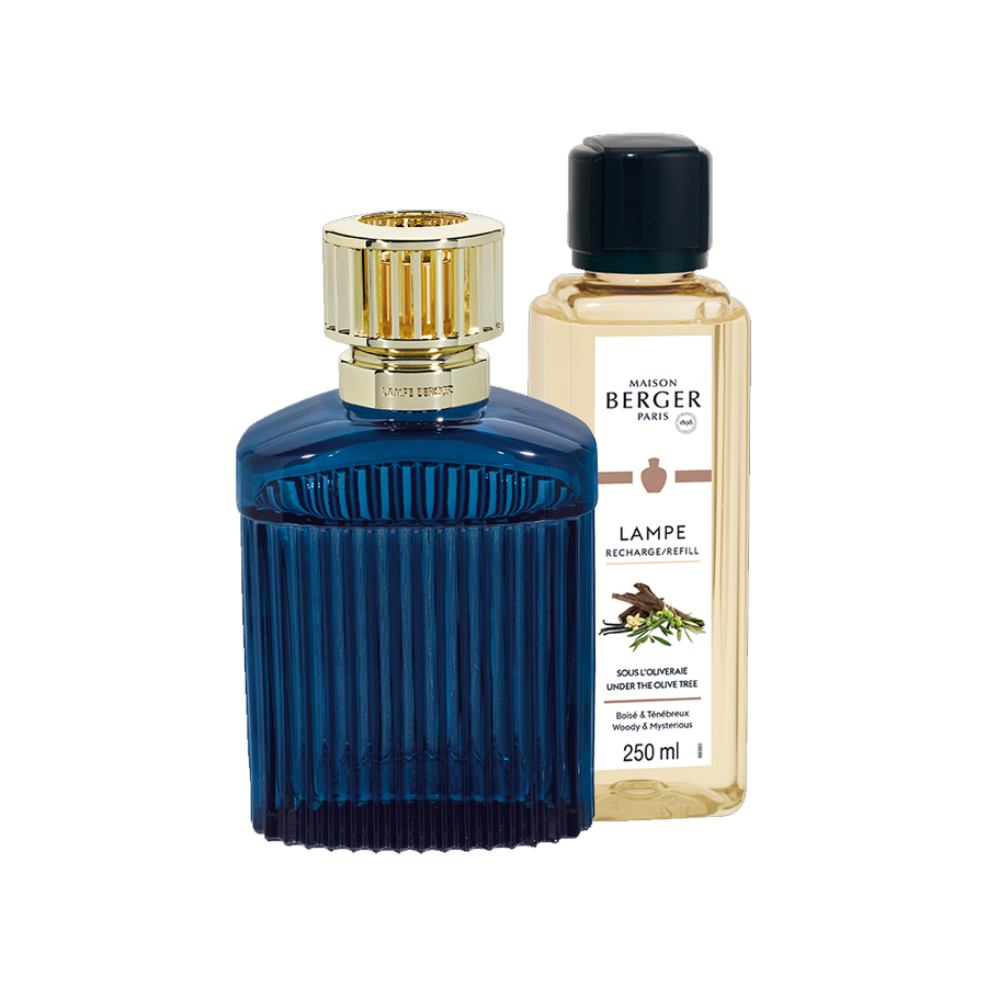 MAISON BERGER Lampada Profumata Collezione Alpha Bleu Impérial - Diffusore In Vetro Con Ricarica 250ml - Eleganza E Design Francese