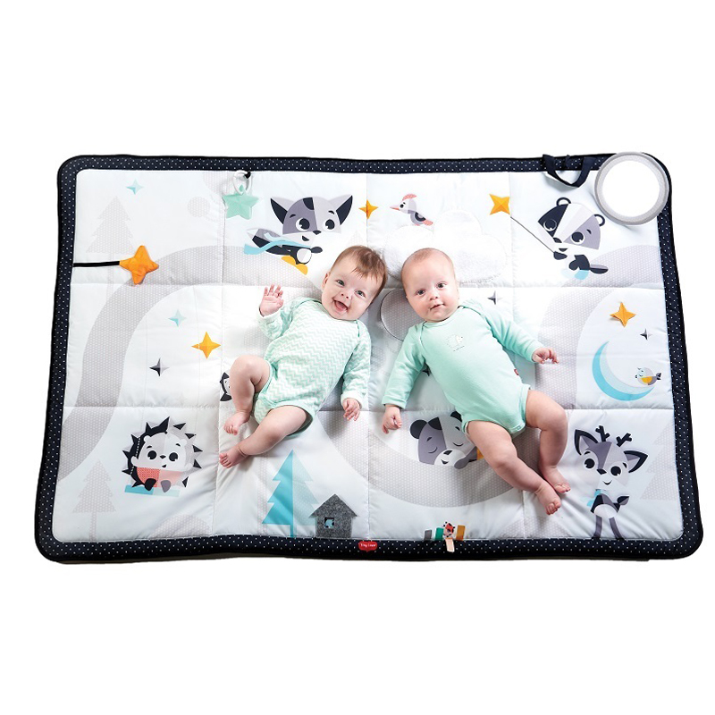 Tappeto Gioco Pieghevole Tiny Love XL 150x150 Cm – Doppia Faccia, Morbido E Impermeabile, Design Boho Chic