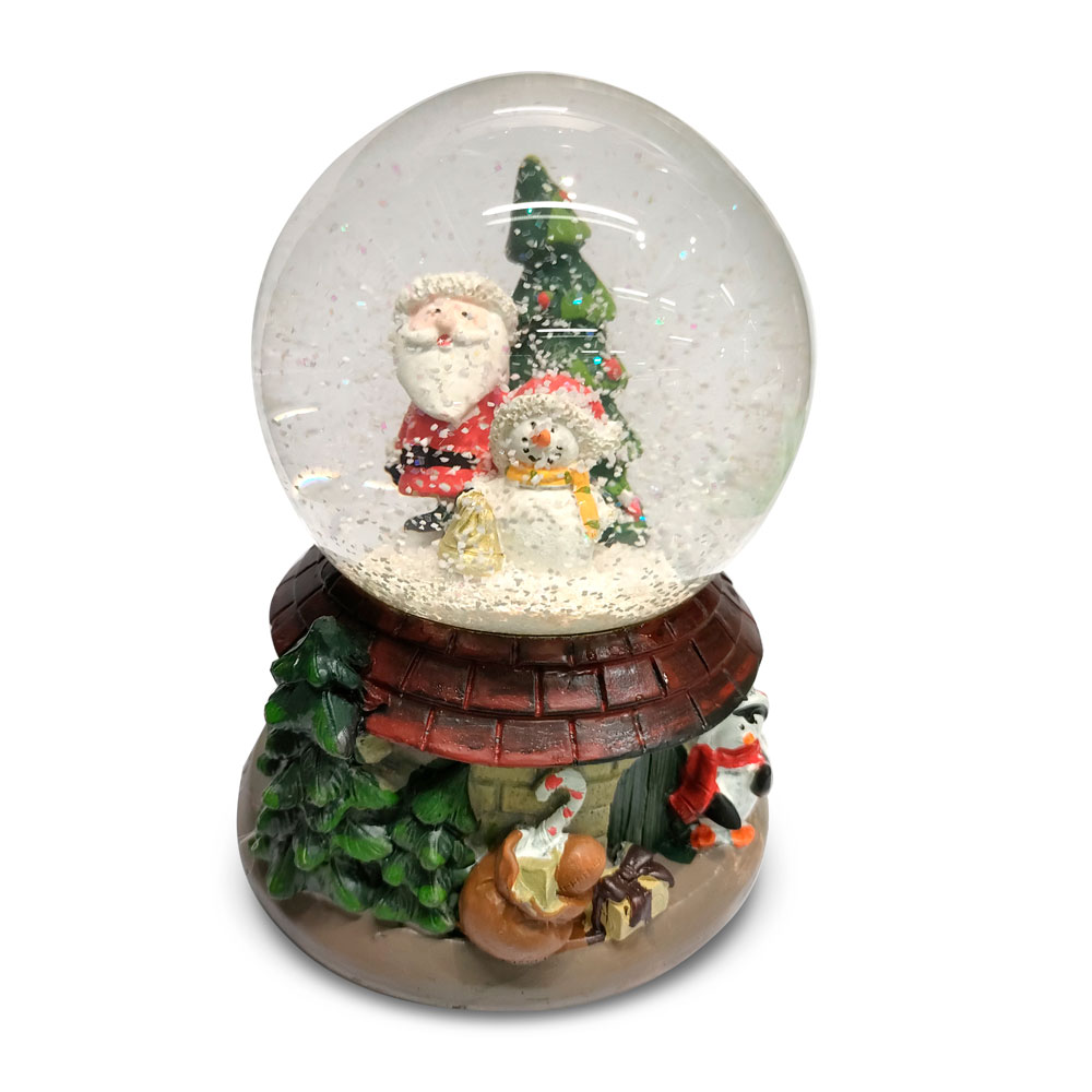 Roman - Cupola Natalizia Con Pupazzi Di Neve | Multicolore, Musicale Deck The Halls | 14 X 10,2 Cm - 5