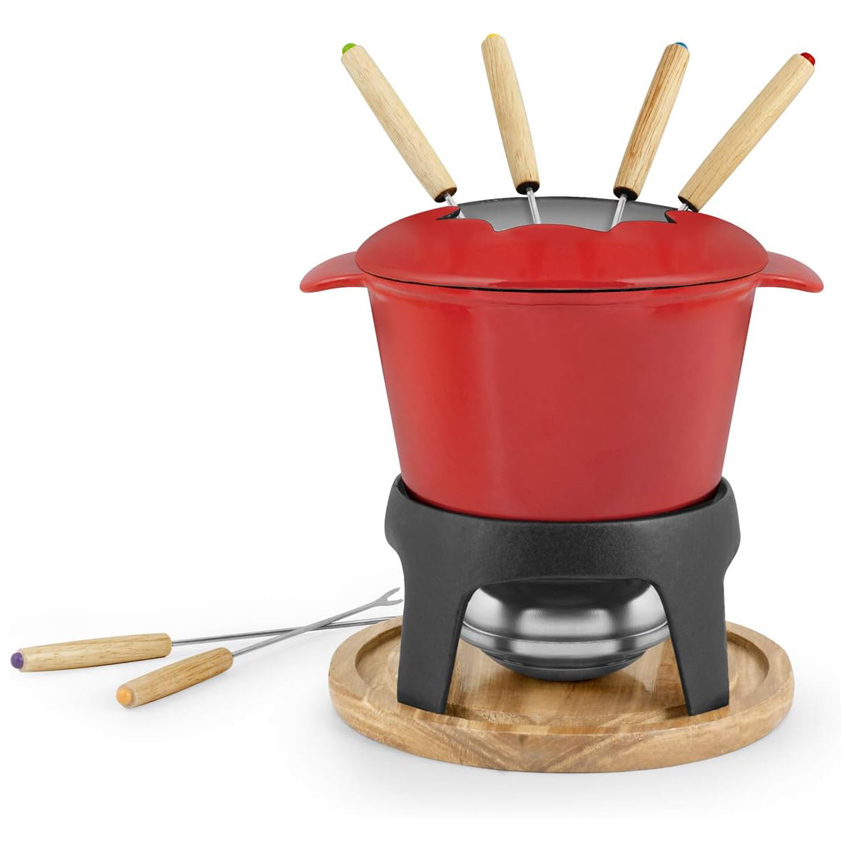 Set Fonduta BEKA Belledone In Ghisa - Rosso, 2 Litri, Con 6 Forchette E Bruciatore - Foto 6