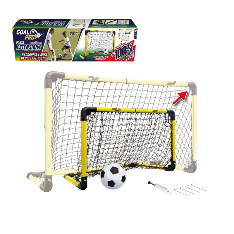 Porta da calcio pieghevole – 89 x 55 x 55 cm, Bianco | IT