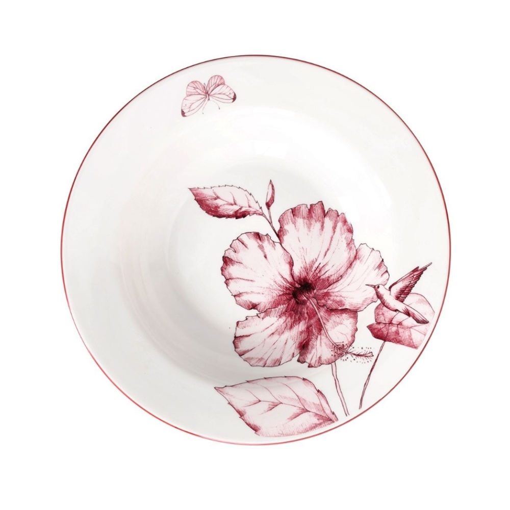 Servizio Piatti 18 Pezzi In Porcellana Con Decoro Gris – 6 Fondi, 6 Piani E 6 Dessert, Moderno Ed Elegante