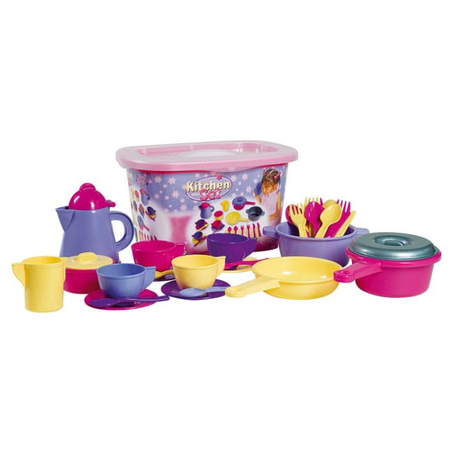 Immagine di Bauletto Accessori Cucina Giocattolo con Pentoline e Piatti Androni Giocattoli