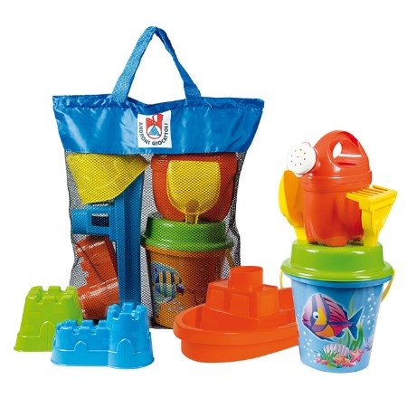 Immagine di Set Mare con Secchiello e Accessori in Borsa a Rete Androni Giocattoli