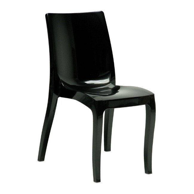 Immagine di Sedia Solid Cristal Ultralucido Nero 