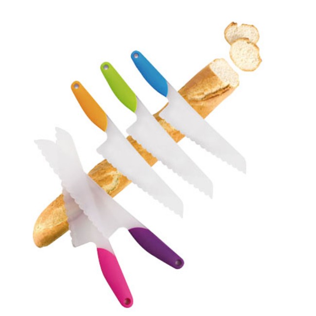 Immagine di Coltello per Insalata e Pane Brandani in Plastica 30 cm Colori Assortiti