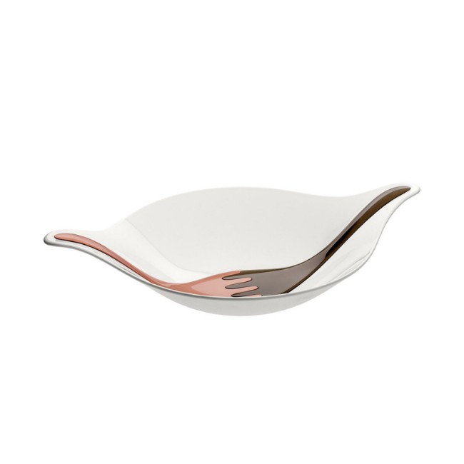 Immagine di Insalatiera Leaf L Bianco/Rame 