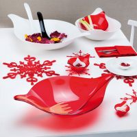 Immagine di Insalatiera Leaf L Bianco/Rame 