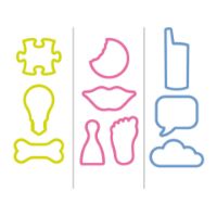 Immagine di Tagliabiscotti Forme Divertenti in Anello 10pz Delicia Kids 