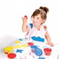 Immagine di Giotto Set Super Colori a Dita con 3 Barattoli da 100ml e Activity Book