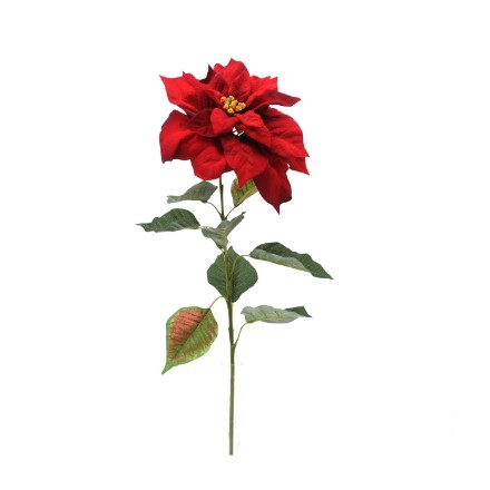 Immagine di Addobbo Floreale Stella di Natale 84cm - Rossa