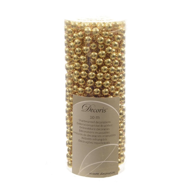 Filo Decorativo Natalizio con Palline 1000cm Oro
