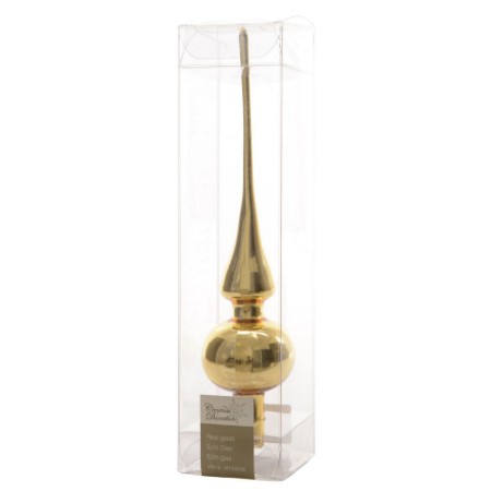 Puntale Albero Natale 26cm in Vetro Oro