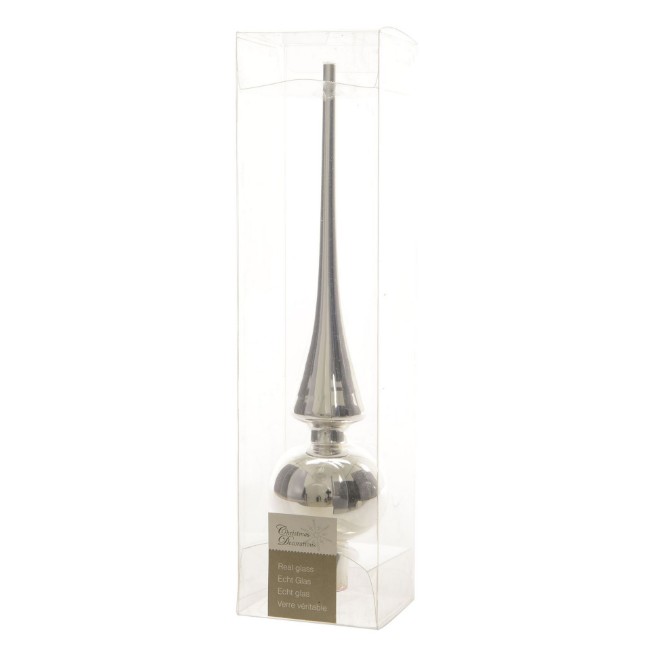 Puntale Stella 30 Cm Bianco Con Glitter Per Albero Di Natale, Punta Decorativa Lucida #PI 8033113321801