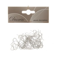 Gancetti per Palline Natale 50pz Argento