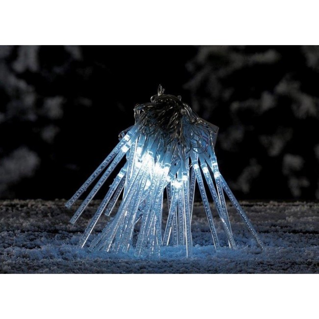 Immagine di Luci di Natale 40 Ghiaccioli Led - Luce Fredda