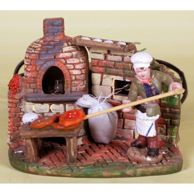 Immagine di Pizzaiolo 8cm a Movimento per Presepe 