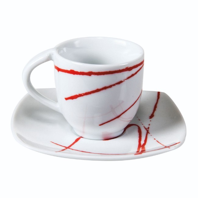 Immagine di Tazza Caffè Energy con piattino Red Power 