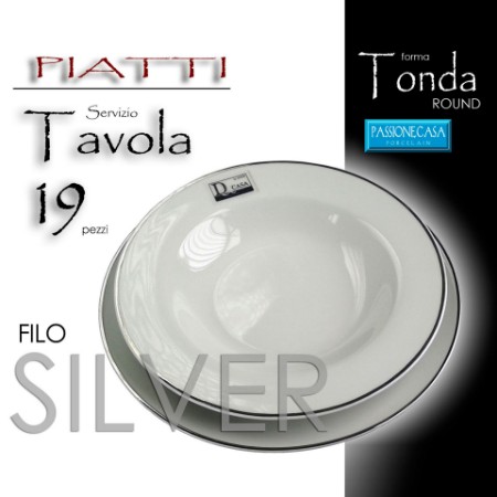 Immagine di Servizio Piatti Filo silver 19pz 