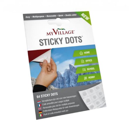 Sticky Dots Punti di Colla 64pz per Villaggio Natalizio e Presepe