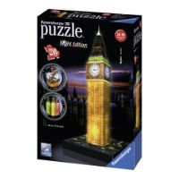 Immagine di 3D Puzzle Big Ben Night Edition Building con LED 216 pezzi