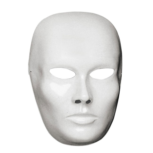 Carnival Toys Maschera Viso Medio Bianco da Pitturare 
