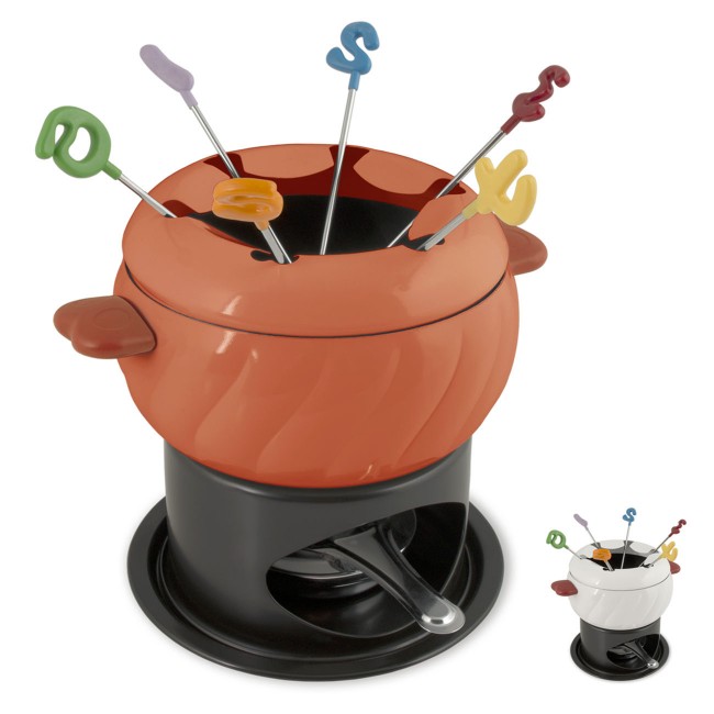 Set Fonduta Dolly 11 Pezzi In Metallo E Legno - Cena Con Gli Amici Diventa Una Festa! - Foto 9