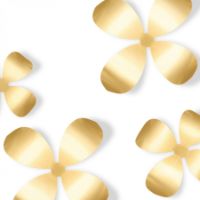 Immagine di Wallflower Set 9 Fiori Decorazione da Parete Ottone 