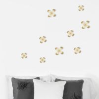 Immagine di Wallflower Set 9 Fiori Decorazione da Parete Ottone 