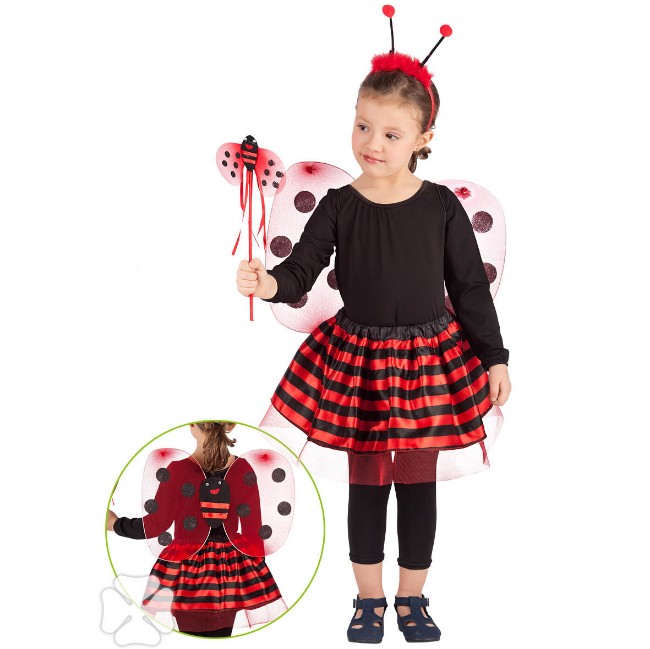 Costume Renna Per Bambina - Kit 2 Pezzi Con Gonna Tutù Arcobaleno E Cerchietto Con Corna
