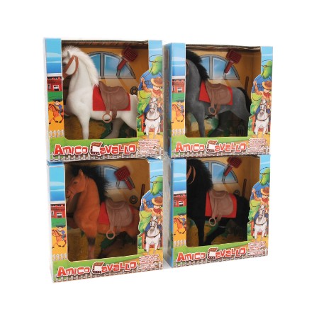 Immagine di Cavallo Giocattolo per Bambole alto 15cm 