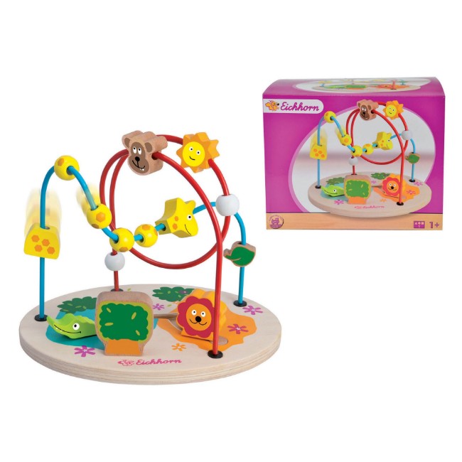 Tavolo Sensoriale Montessori In Legno Per Bambini - Con Xilofono, Labirinto Perline E Forme | Giocattolo Educativo 47.5x29.5cm - Foto 6