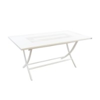 Vermobil Tavolo Pieghevole Vegas da Esterno in Acciaio 160x85cm Bianco