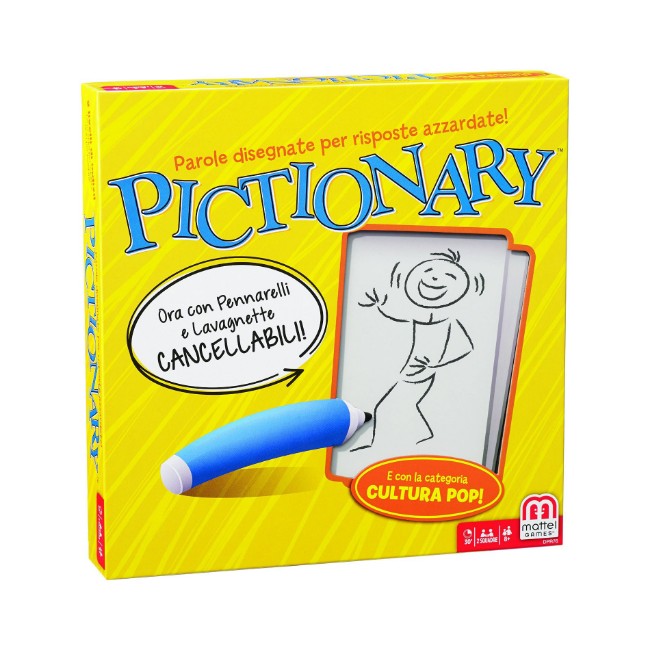 Immagine di Mattel Pictionary Gioco in Scatola per Famiglie e Bambini, 8+ anni