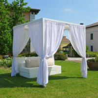 Immagine di Pergola Dolcevita Cube Autoportante + Letto 2 Piazze Pieghevole 