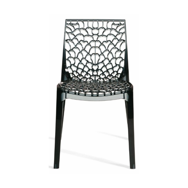 Paniate Sedia Gruvyer in Policarbonato Grigio Fumè Grandsoleil