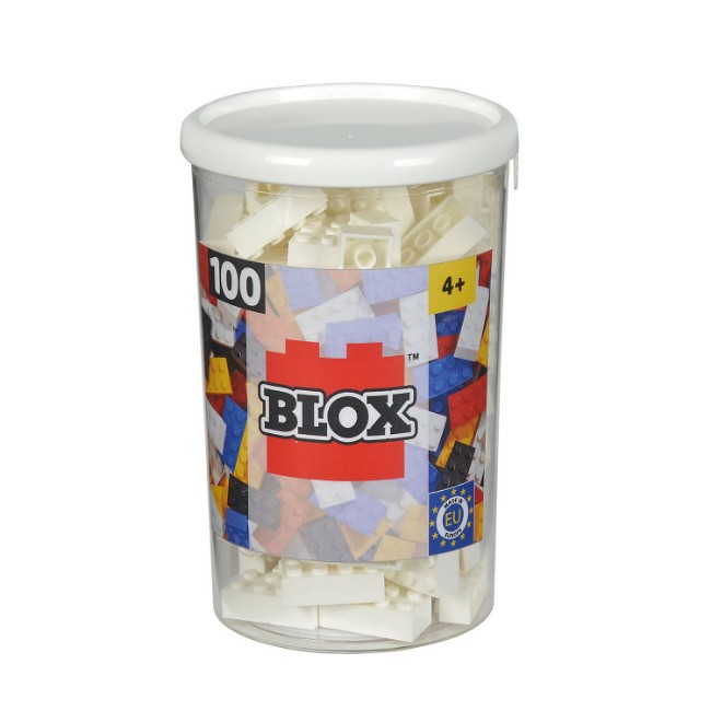 Immagine di SIMBA Blox barattolo 100 mattoncini Bianchi (compatibile LEGO) 