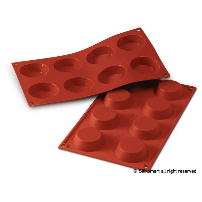 Immagine di Stampo in Silicone nr. 8 Tartellette Ø60x17mm 
