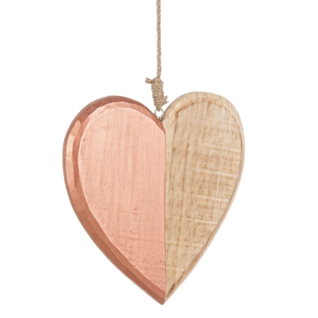 Immagine di Pendaglio Natalizio Alloy Cuore in Legno