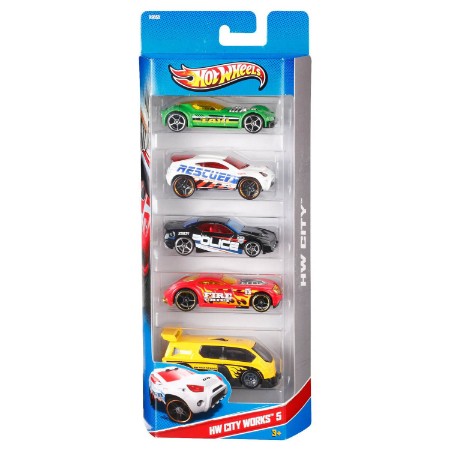 Hot Wheels Confezione con 5 Veicoli