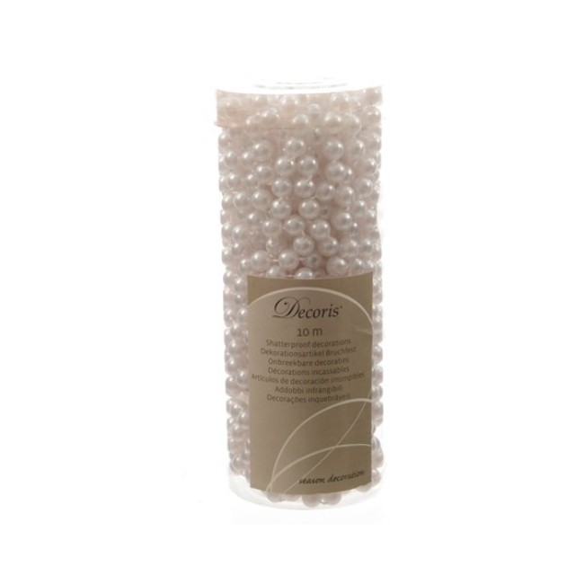 Filo Decorativo Natalizio con Palline 1000cm Bianco