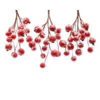 Addobbo Floreale Ramo Decorativo Bacche 15cm Rosso