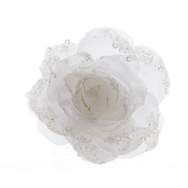 Addobbo Floreale Rosa 14cm Bianca